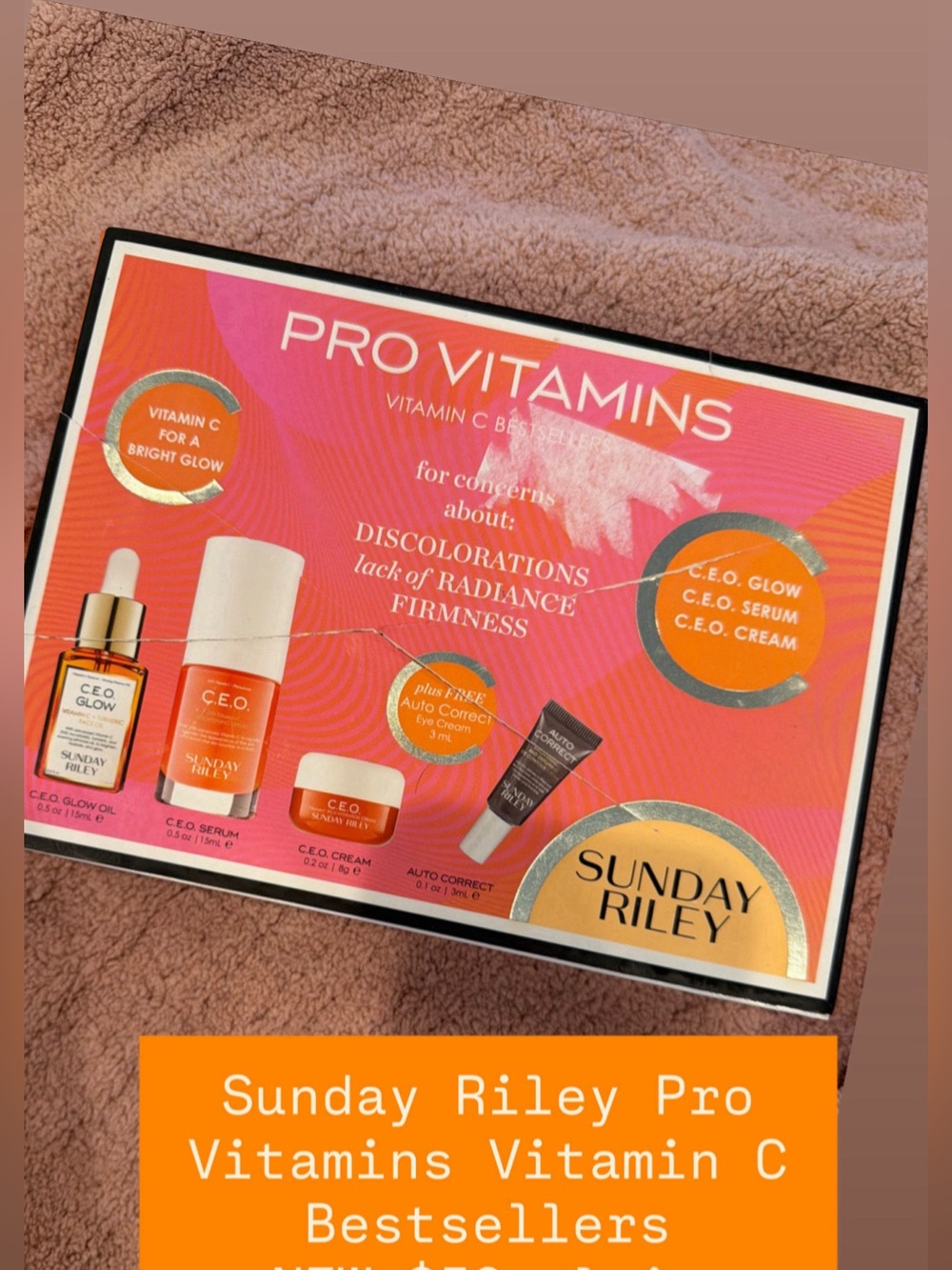 SUNDAY RILEY Pro Vitamins- Vitamin C Bestsellers. CEO Glow, Serum, Cream, Eye+